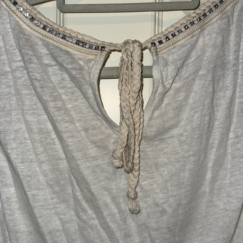 NWOT Ann Taylor White Embellished Tank Top - Picture 5 of 7